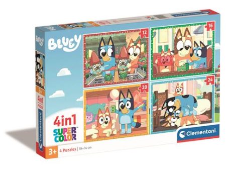 Puzzle Super Color 4 em 1: Bluey - Clementoni Online