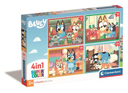 Puzzle Super Color 4 em 1: Bluey - Clementoni Online