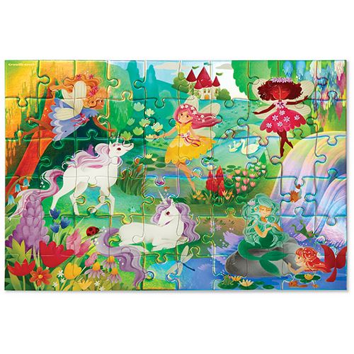 Puzzle Holográfico Magical Friends 60 Peças - Crocodile Creek | Sig Toys Hot on Sale