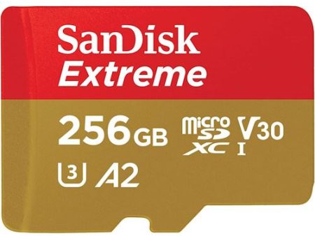 Cartão de Memória MicroSDXC Sandisk Extreme A2 - 256GB For Sale