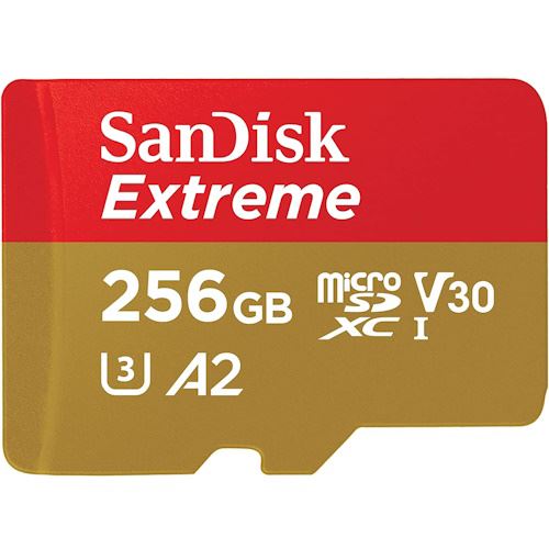 Cartão de Memória MicroSDXC Sandisk Extreme A2 - 256GB For Sale