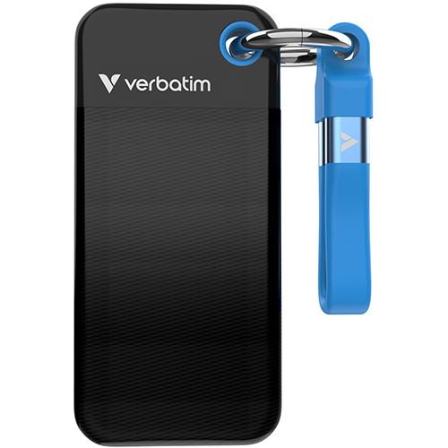 Disco Externo Mini SSD Verbatim Pocket 1TB - Cabo USB-C Azul Online