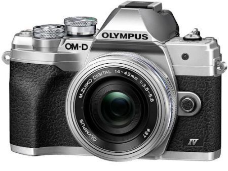 Máquina Fotográfica Mirrorless Olympus OM-D E-M10 Mark IV + 14-42mm f 3.5-5.6 EZ - Silver Online Sale