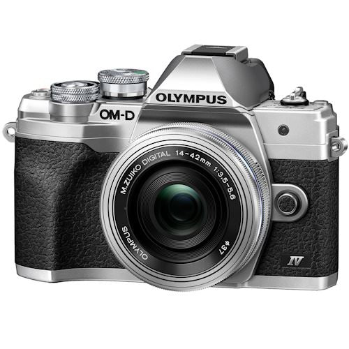 Máquina Fotográfica Mirrorless Olympus OM-D E-M10 Mark IV + 14-42mm f 3.5-5.6 EZ - Silver Online Sale