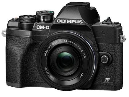 Máquina Fotográfica Mirrorless Olympus OM-D E-M10 Mark IV + 14-42mm f 3.5-5.6 EZ - Preto Fashion