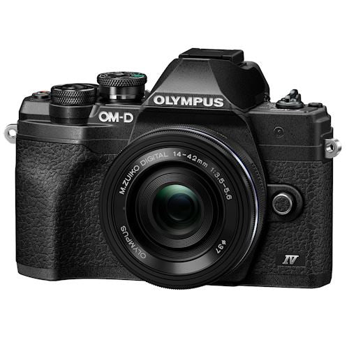 Máquina Fotográfica Mirrorless Olympus OM-D E-M10 Mark IV + 14-42mm f 3.5-5.6 EZ - Preto Fashion