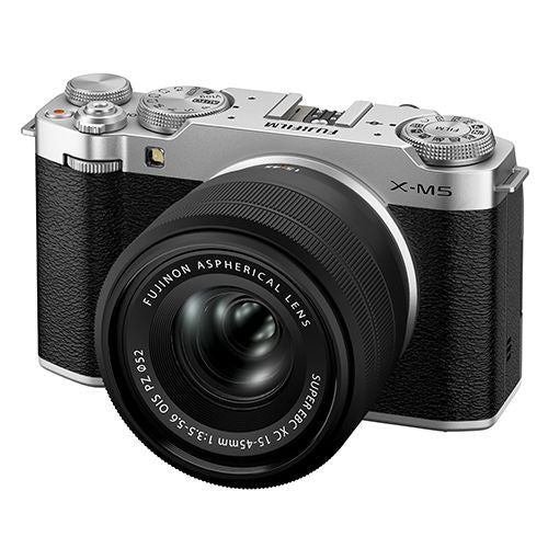 Máquina Fotográfica Mirrorless Fujifilm X-M5 + 15-45mm f 3.5-5.6 OIS PZ - Silver For Sale