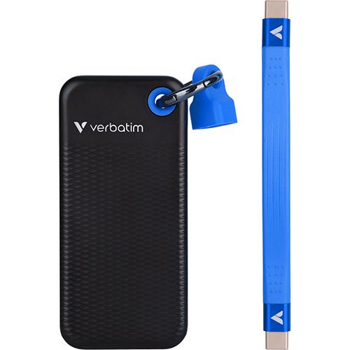 Disco Externo Mini SSD Verbatim Pocket 1TB - Cabo USB-C Azul Online