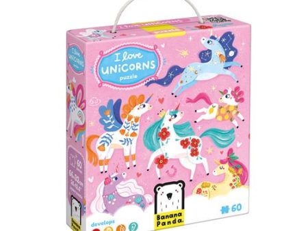 Puzzle I Love Unicorns - Banana Panda | The Happy Gang Sale