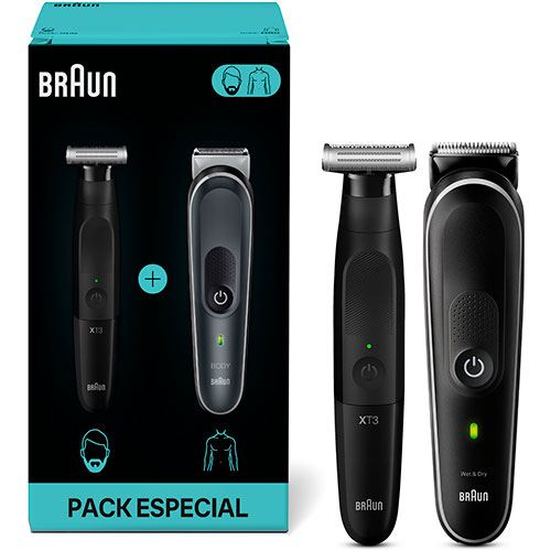 Pack Braun Series 5 BG5360 + XT3110 | Aparador, estilizador e barbeia + Aparador corporal Online now